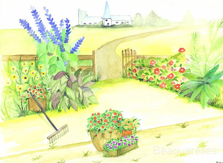 jardin fleuri.JPG - Rateau au jardin